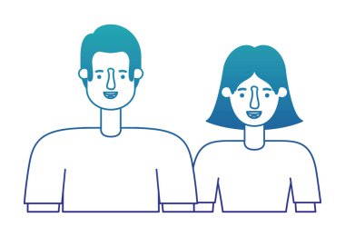 Çift avatar karakter simgeler