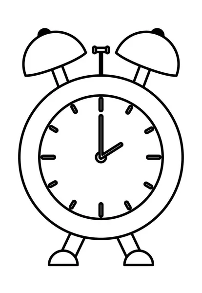 Reloj de tiempo de alarma icono aislado — Archivo Imágenes Vectoriales