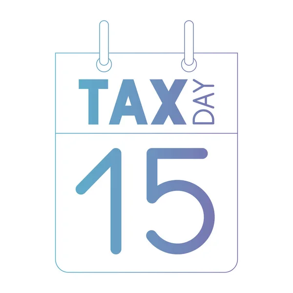 KalenderMahnung mit Steuertag — Stockvektor
