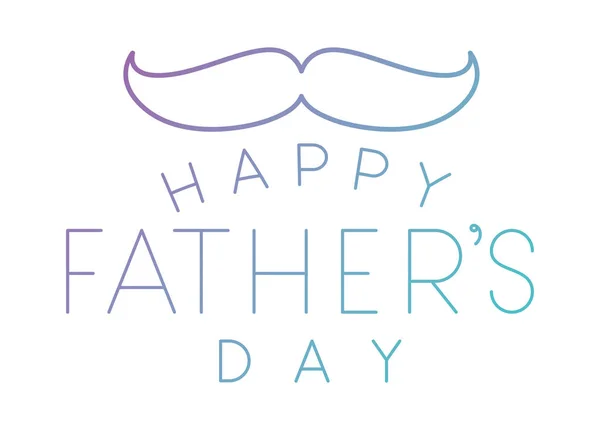 Fuente father day handmade con bigote — Vector de stock