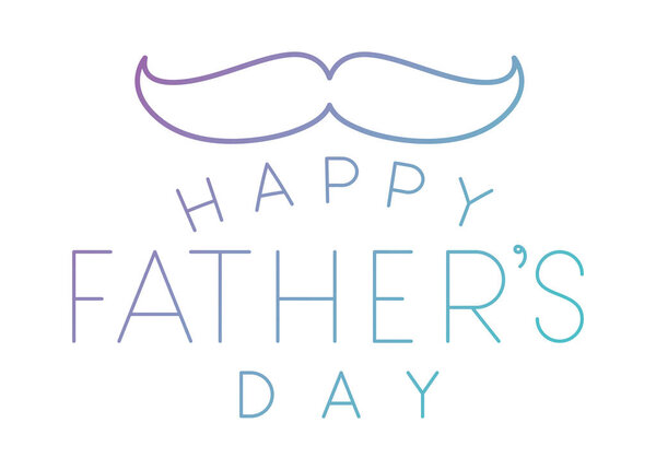 fathers day handmade font with mustache