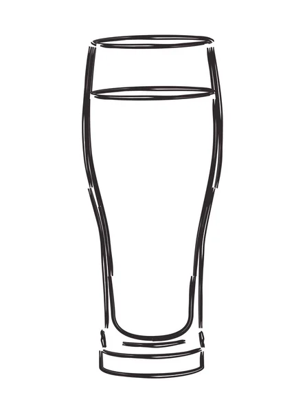 Glas met drank pictogram — Stockvector