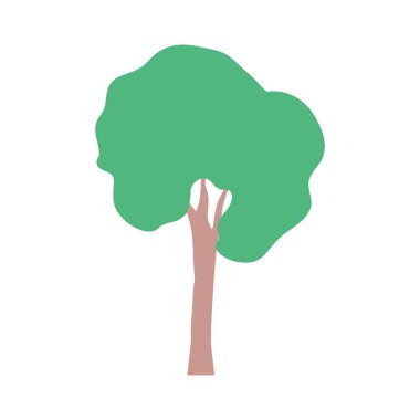 uzun boylu ağaç izole simgesi