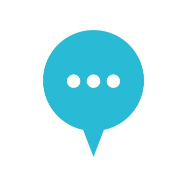 üç nokta yalıtılmış simge ile konuşma balonu