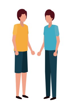 genç erkek avatar karakter ayakta