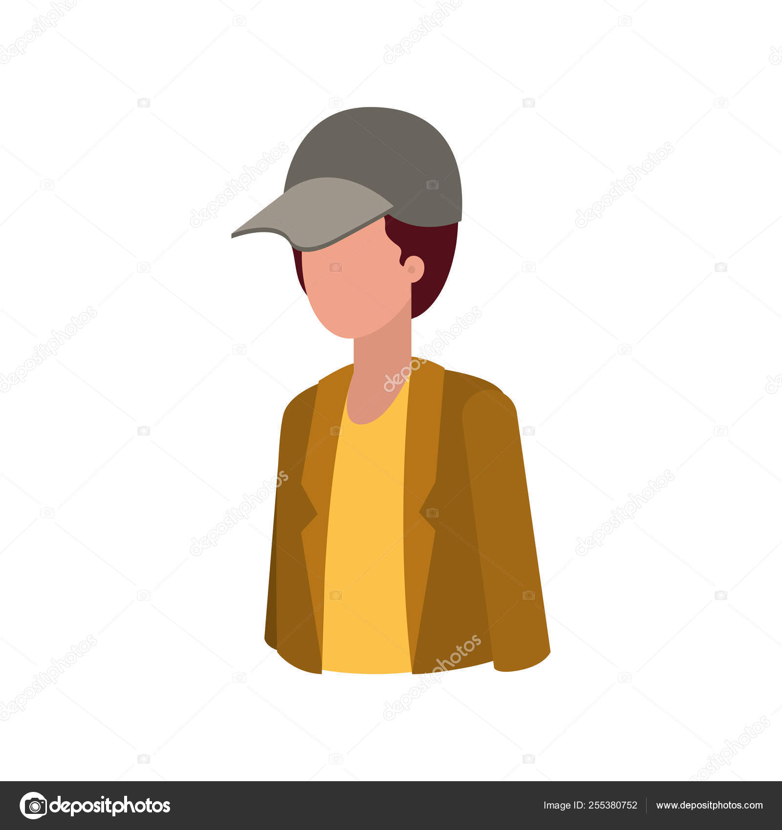 Anime male avatars stock vector. Illustration of character - 255502374
