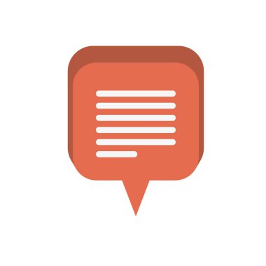 Mesaj yalıtılmış simgesi ile konuşma balonu