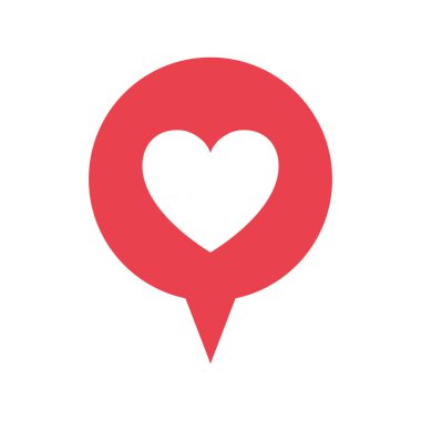 kalp izole ikonu ile konuşma kabarcığı