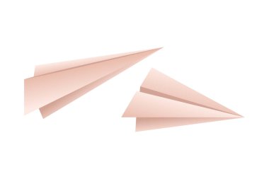 Kağıt düzlemler izole simgesi