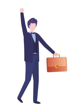 Portföy avatar karakterli iş adamı