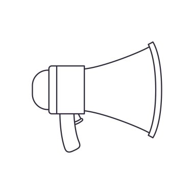 megafon siluet izole simgesi