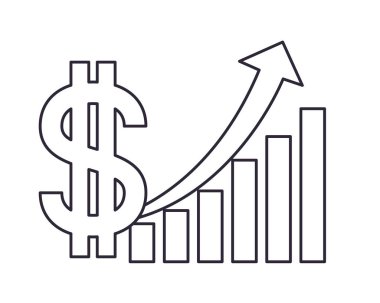 çubuk grafik izole simgesi