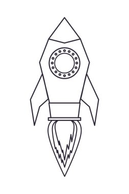 roket izole simge uçan