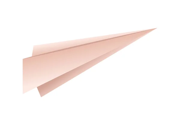 Avión de papel aislado icono — Vector de stock