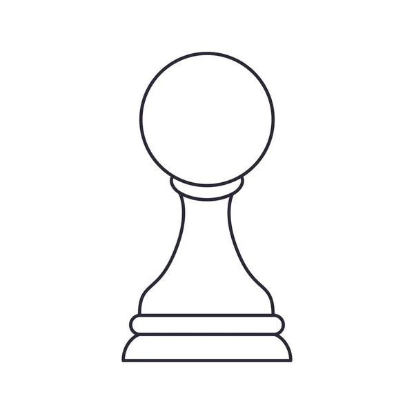 Échecs pion icône isolée — Image vectorielle