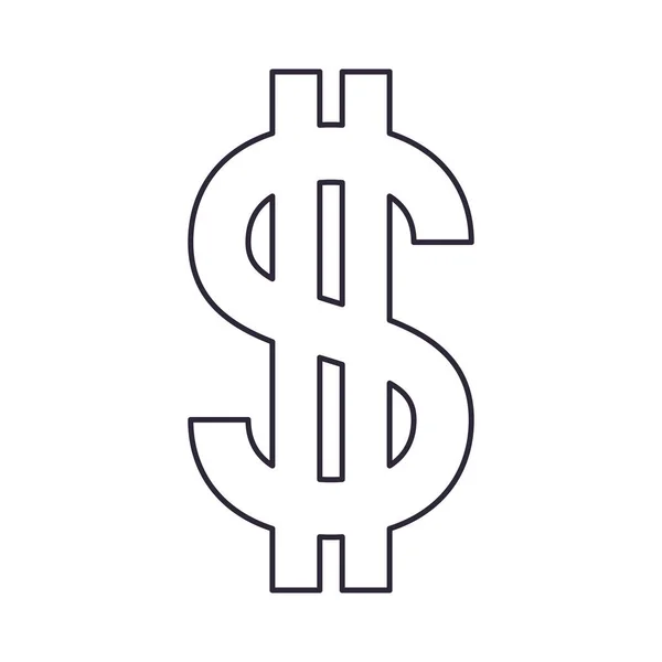 Dollar symbol isolated icon — Stock Vector