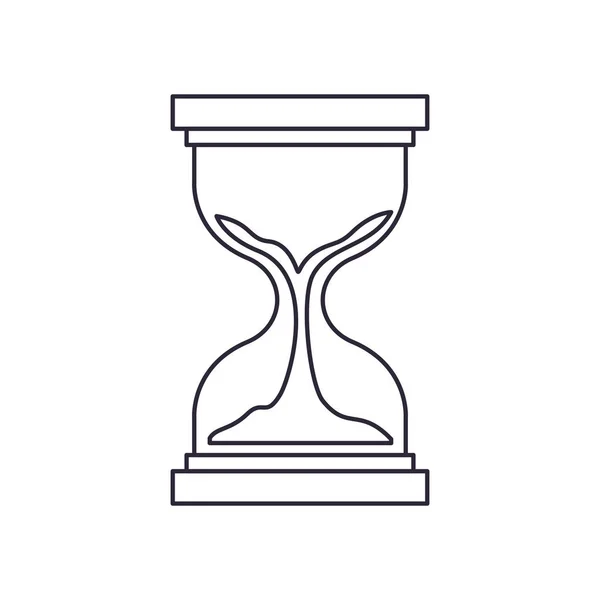 Silueta reloj de arena aislado icono — Archivo Imágenes Vectoriales