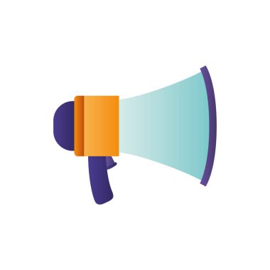 megafon siluet izole simgesi