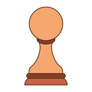 Satranç piyon izole simgesi