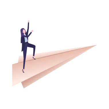 Kağıt Uçak avatar karakter iş kadın