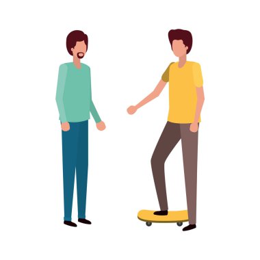 genç erkek avatar karakter ayakta