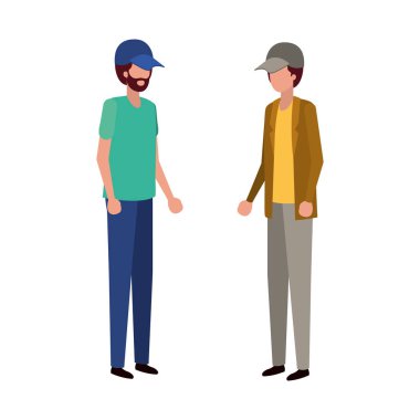 genç erkek avatar karakter ayakta