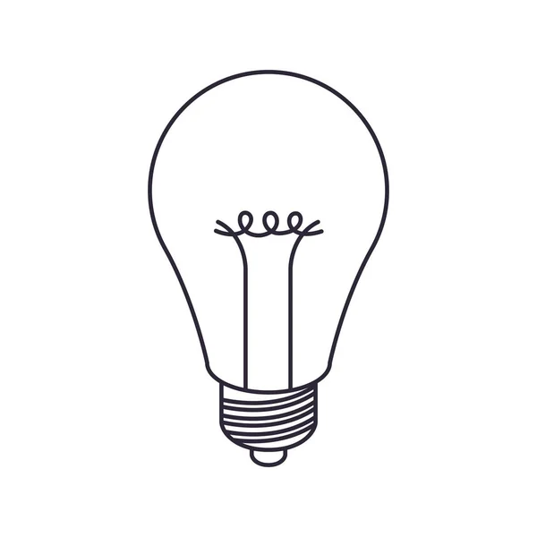 Ampoule éteinte icône isolée — Image vectorielle