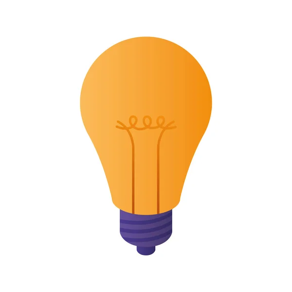 Ampoule éteinte icône isolée — Image vectorielle