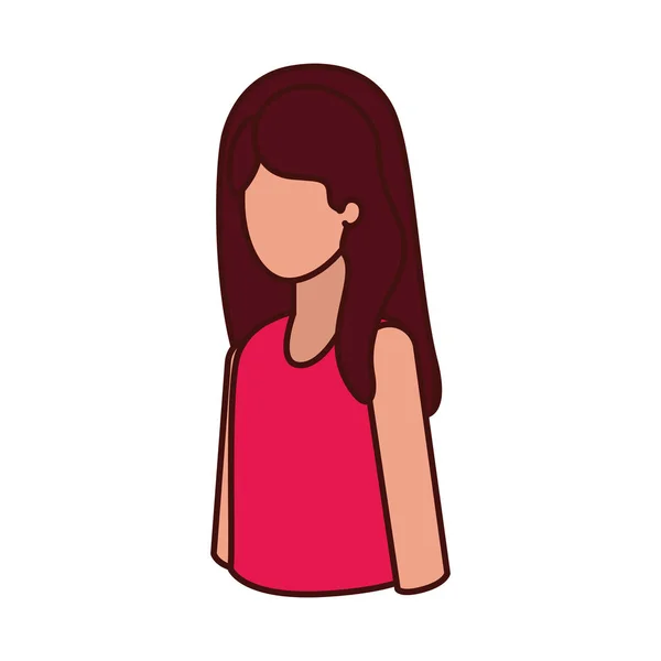 Νεαρή γυναίκα avatar χαρακτήρων — Διανυσματικό Αρχείο