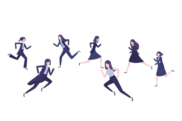 Mujeres de negocios carácter avatar — Vector de stock