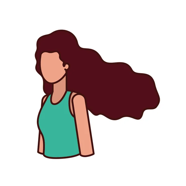 Jovem mulher avatar personagem — Vetor de Stock