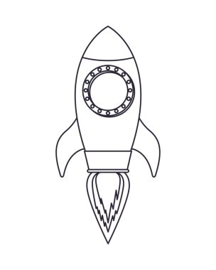 roket izole simge uçan