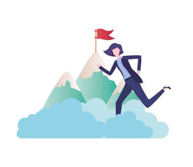 dağ ile iş kadını