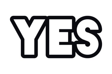 Evet komik kelimeler izole simgesi