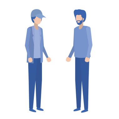 genç erkek avatar karakter ayakta