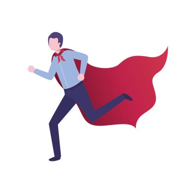 kahraman Cape avatar karakter ile işadamı