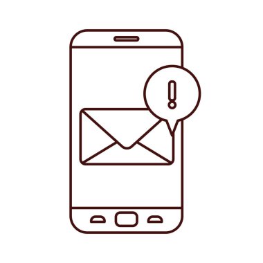 harf yalıtılmış simgesi ile cihaz ekranı