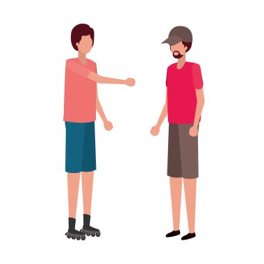 genç erkek avatar karakter ayakta