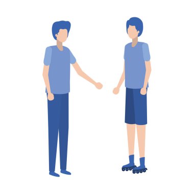 genç erkek avatar karakter ayakta