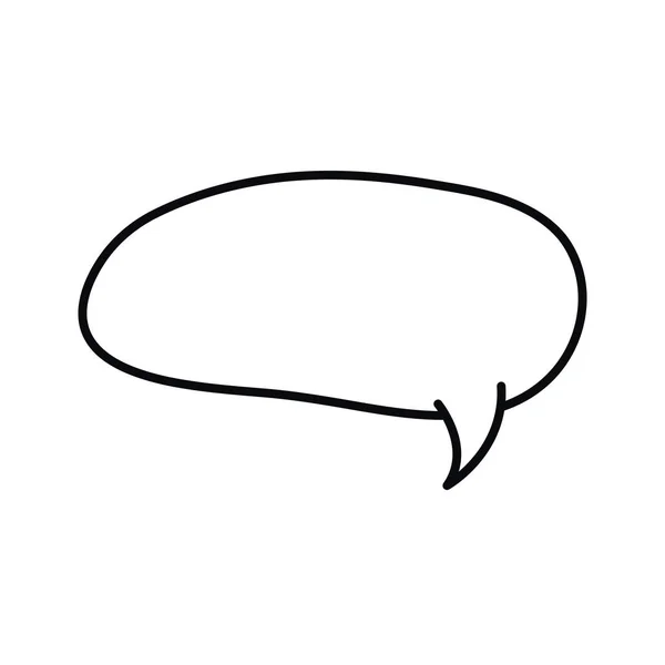 Speech bubble in komische geïsoleerde icoon — Stockvector