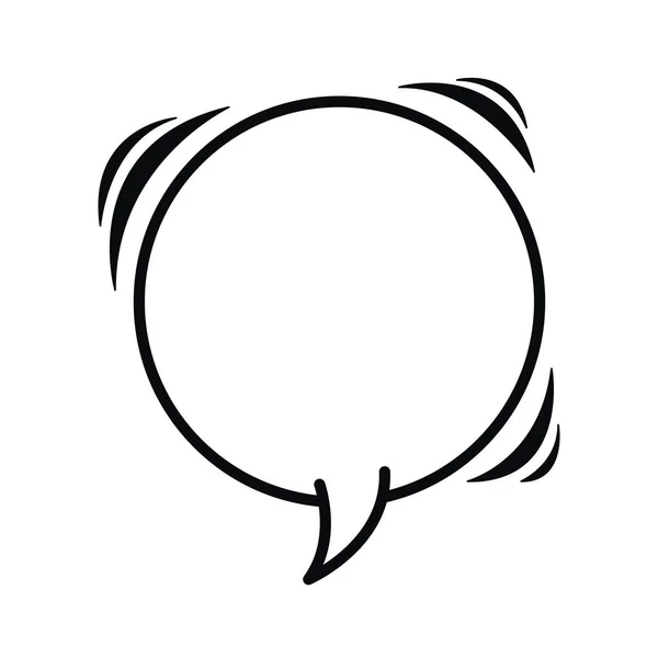 Speech bubble in komische geïsoleerde icoon — Stockvector