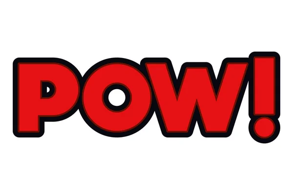 Pow Comic woorden geïsoleerd icoon — Stockvector