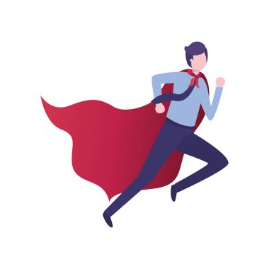 kahraman Cape avatar karakter ile işadamı