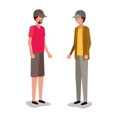 genç erkek avatar karakter ayakta