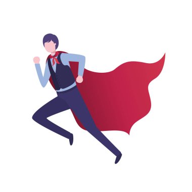 kahraman Cape avatar karakter ile işadamı