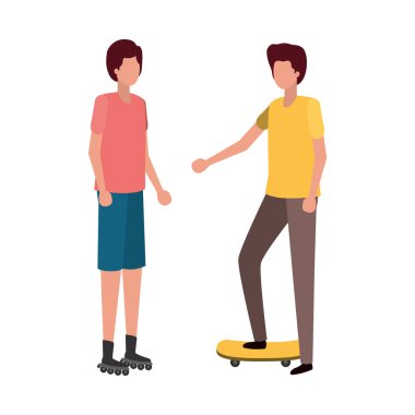 genç erkek avatar karakter ayakta