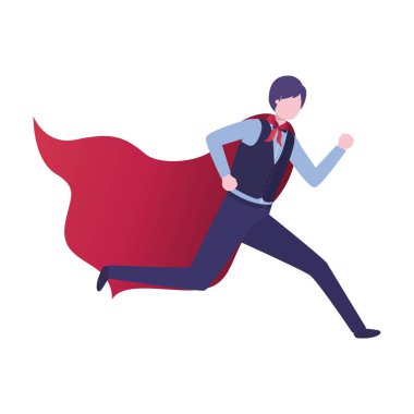 kahraman Cape avatar karakter ile işadamı