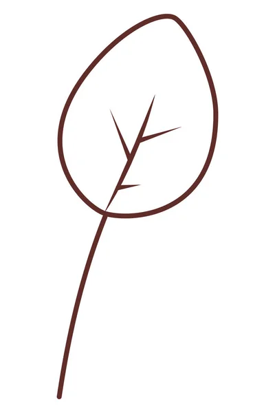 Ветка с изолированной иконкой листьев — стоковый вектор