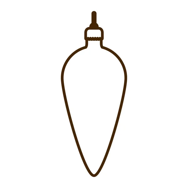 Décoration de boule de Noël pendaison icône isolée — Image vectorielle
