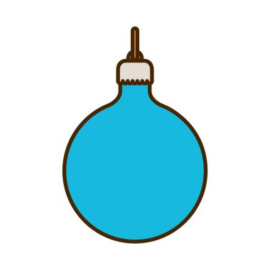 Noel top asılı izole simgesi